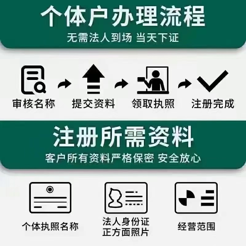 上海注册双免个体XA