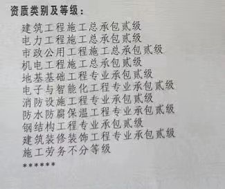 河南郑州房建二市政二机电二装修二幕墙二照明二级资质新安许转让